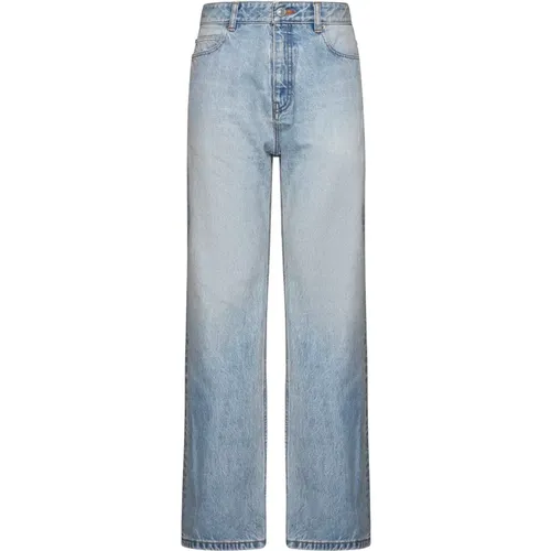 Stylische Jeans in Weiß/Blau,Jeans,Hellblaue High-Waist Wide Leg Jeans - Balenciaga - Modalova