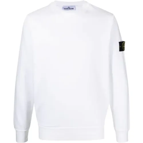 Crewneck Sweatshirt with Logo Patch , male, Sizes: M, XL, 2XL, L - Stone Island - Modalova
