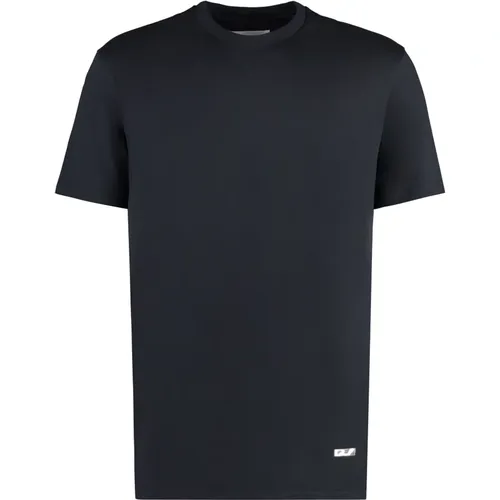 Baumwoll Ripp Crew-neck T-Shirt , Herren, Größe: M - Jil Sander - Modalova