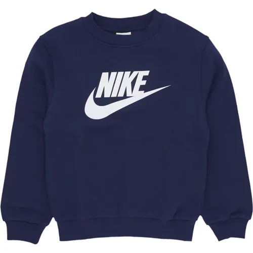 Sweatshirts, male, , Size: XL Sportswear Crewneck Sweatshirt Midnight Navy/White - Nike - Modalova