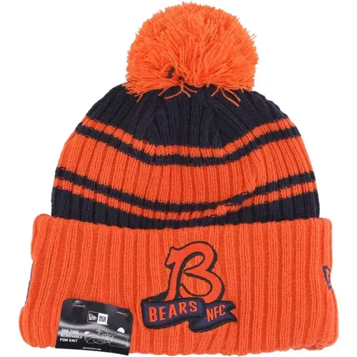 Beanies, male, , Size: ONE SIZE Chicago Bears Pom Pom Beanie Hat - new era - Modalova