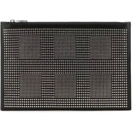 Clutches, male, , Size: ONE SIZE Leather Pouch - alexander mcqueen - Modalova