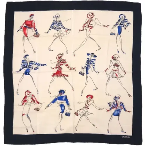 Pre-owned Scarves, female, , Size: ONE SIZE Pre-owned Silk scarves - Chanel Vintage - Modalova