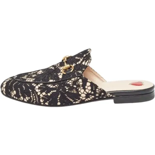 Pre-owned Flats, female, , Size: 6 US Pre-owned Lace mules - Gucci Vintage - Modalova