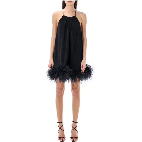 Feather Mini Dress Lumiere , female, Sizes: M/L, S/M - Oseree - Modalova