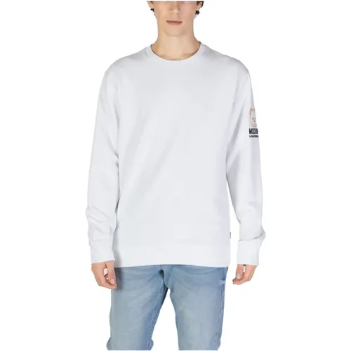 Sweatshirts, male, , Size: M Cotton Blend Sweater for Men - Moschino - Modalova