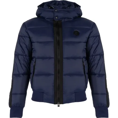 Gepolsterte Jacke mit Abnehmbarer Kapuze , Herren, Größe: XL - Plein Sport - Modalova