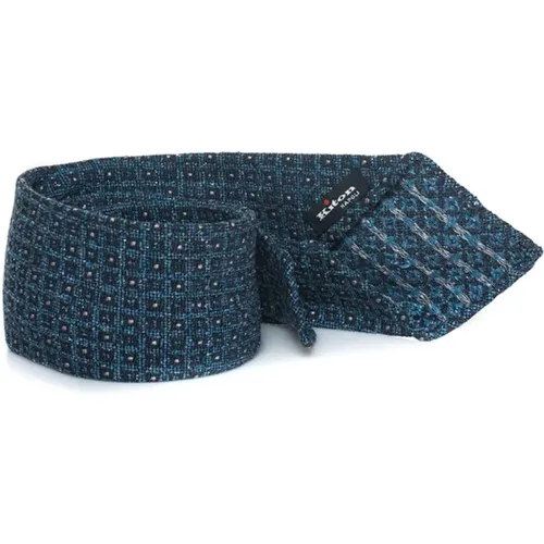 Ties, male, , Size: ONE SIZE Geometrical Fantasy Silk Wool Tie - Kiton - Modalova