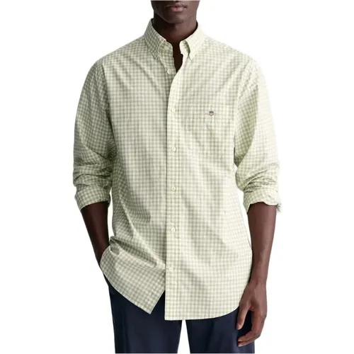 Gingham Poplin Shirt , male, Sizes: 2XL, M, S, L, XL - Gant - Modalova