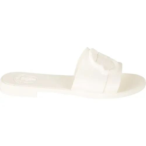 Weiße Slide Sandalen Schuhe , Damen, Größe: 40 EU - Moncler - Modalova