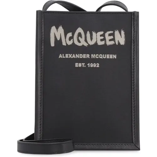 Logo Messenger Tasche mit Lederdetails - alexander mcqueen - Modalova