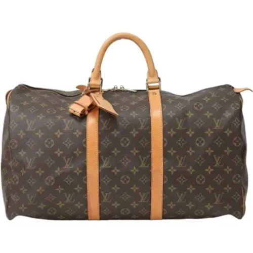 Pre-owned Weekend Bags, female, , Size: ONE SIZE Pre-owned Canvas handbags - Louis Vuitton Vintage - Modalova