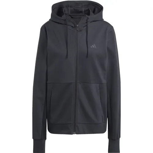 Stylish Zip-Through Sweatshirt , female, Sizes: L, M, S - Adidas - Modalova