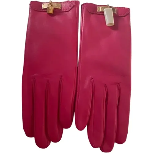 Pre-owned Leather gloves , unisex, Sizes: ONE SIZE - Hermès Vintage - Modalova