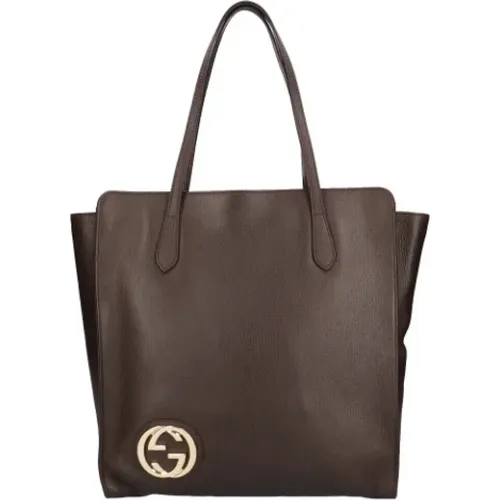 Pre-owned Tote Bags, female, , Size: ONE SIZE Pre-owned Leather totes - Gucci Vintage - Modalova