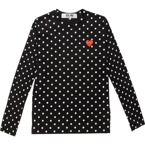 Polka Dot T-Shirt - Schwarz/Weiß , Herren, Größe: S - Comme des Garçons Play - Modalova