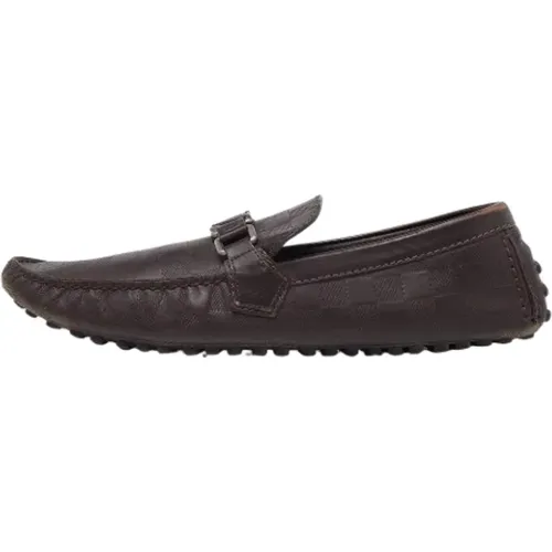 Pre-owned Leather flats , male, Sizes: 9 1/2 UK - Louis Vuitton Vintage - Modalova