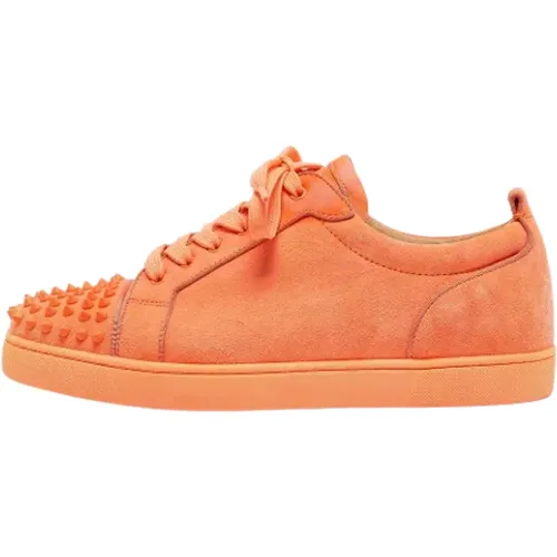 Pre-owned Suede sneakers , male, Sizes: 10 UK - Christian Louboutin Pre-owned - Modalova