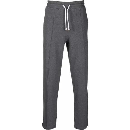 Grey Trousers , male, Sizes: XL, L - BRUNELLO CUCINELLI - Modalova