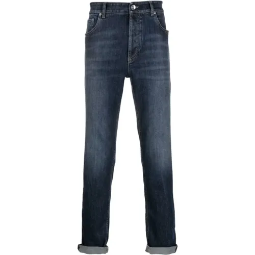 Cropped Jeans , male, Sizes: 2XL, L, XL, M - BRUNELLO CUCINELLI - Modalova