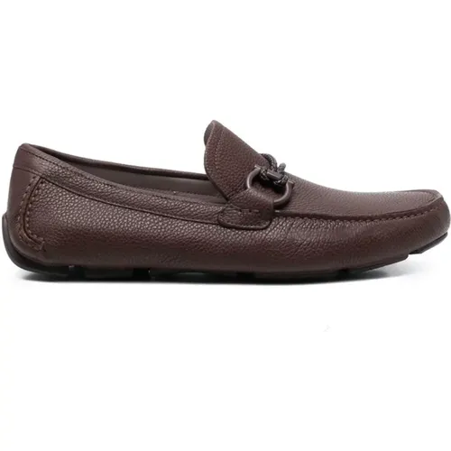 Loafers, male, , Size: 7 1/2 US Coffee Loafers - Salvatore Ferragamo - Modalova