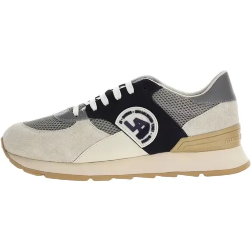 Niedrige Ledersneakers - Beige - Guess - Modalova