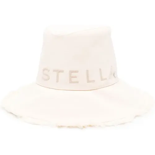 Hats, female, , Size: 57 CM Logo Canvas Fedora Hat - Stella Mccartney - Modalova