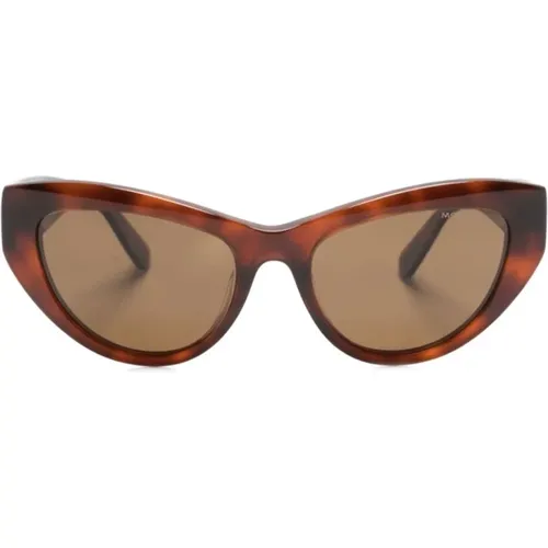 Havana Crystal Braune Sonnenbrille - Moncler - Modalova