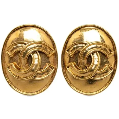 Pre-owned Jewellery, female, , Size: ONE SIZE Pre-owned Metal earrings - Chanel Vintage - Modalova