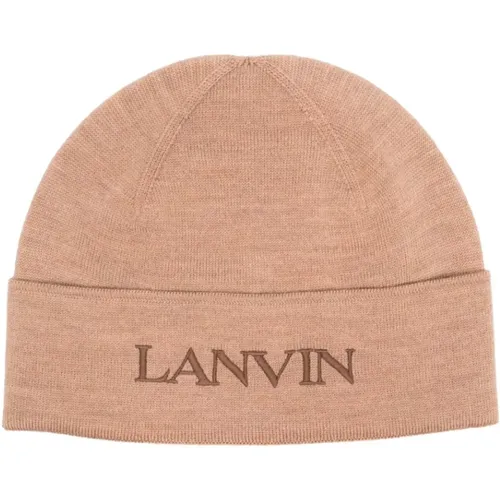Logo-bestickte Wollmütze Lanvin - Lanvin - Modalova