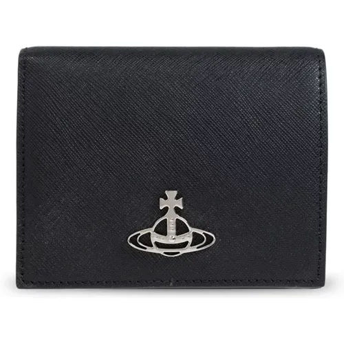 Folding wallet with logo , female, Sizes: ONE SIZE - Vivienne Westwood - Modalova