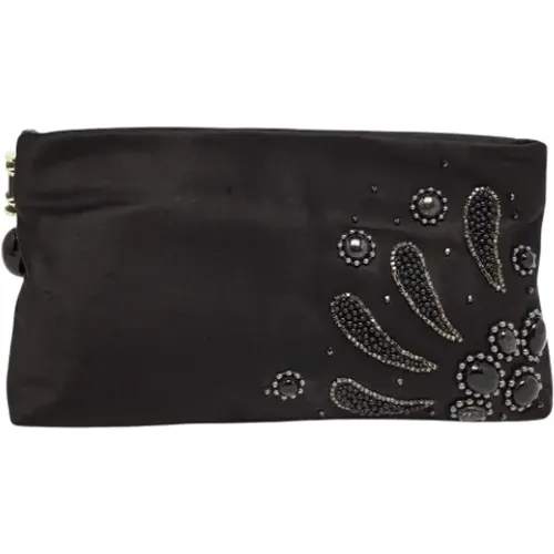 Pre-owned Clutches, female, , Size: ONE SIZE Pre-owned Satin clutches - Bvlgari Vintage - Modalova