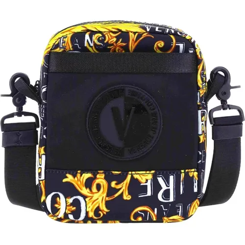 Messenger Bags, male, , Size: ONE SIZE Bags.. Black - Versace Jeans Couture - Modalova