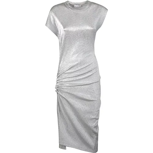 Silver Midi Dress , female, Sizes: S, XS - Paco Rabanne - Modalova