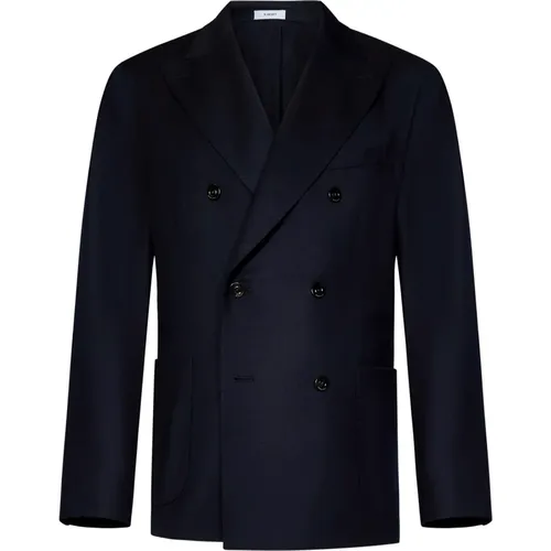 Blaue Doppelreihige Blazer Oberbekleidung - Boglioli - Modalova