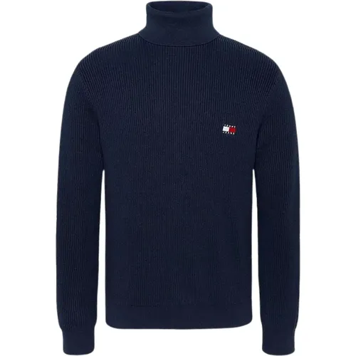 Turtlenecks, male, , Size: L Ribbed Turtleneck Sweater - Tommy Hilfiger - Modalova