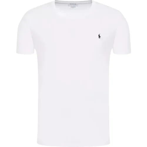 Iconic Baumwoll T-Shirt - Weiß , Herren, Größe: XL - Ralph Lauren - Modalova