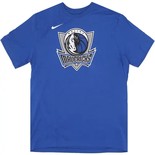 T-Shirts, male, , Size: XS Dallas Mavericks Logo Tee Shirt - Nike - Modalova