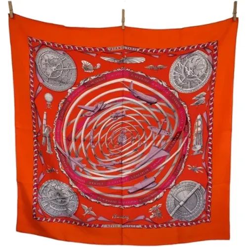 Pre-owned Scarves, female, , Size: ONE SIZE Pre-owned Canvas scarves - Hermès Vintage - Modalova