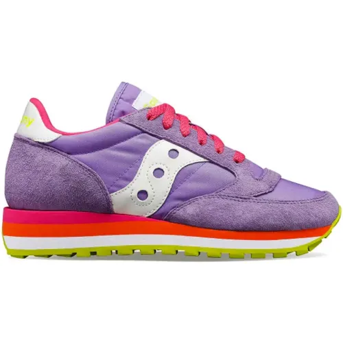 Violet/White Jazz Triple Sneakers , Damen, Größe: 40 EU - Saucony - Modalova