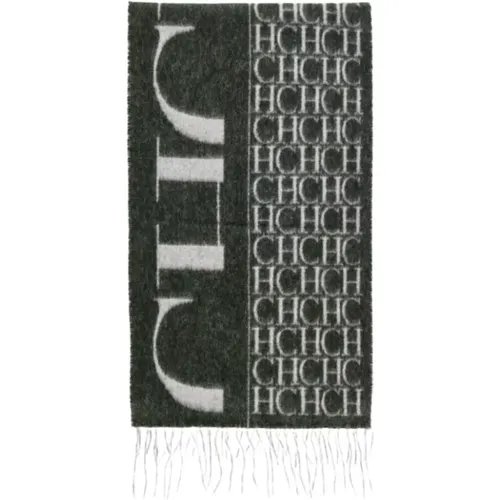 Merino Wool Scarf with Carolinas Initials , unisex, Sizes: ONE SIZE - Carolina Herrera - Modalova