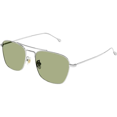 Sunglasses, male, , Size: 53 MM Silver Green Sunglasses Gg1183S - Gucci - Modalova