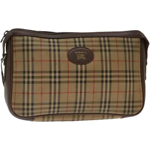 Pre-owned Clutches, female, , Size: ONE SIZE Pre-owned Canvas clutches - Burberry Vintage - Modalova