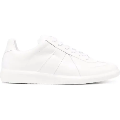 Weiße Elegante Geschlossene Flache Sneakers , Damen, Größe: 35 EU - Maison Margiela - Modalova