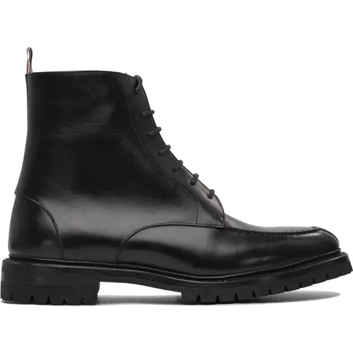 Lace-up Boots, male, , Size: 12 US Ankle Boots Premium Leather Rubber - Thom Browne - Modalova