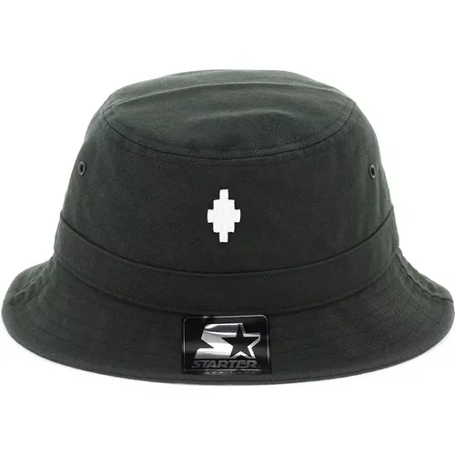 Hats, male, , Size: ONE SIZE Elevate Your Style with the Cross Bucket Hat - Marcelo Burlon - Modalova