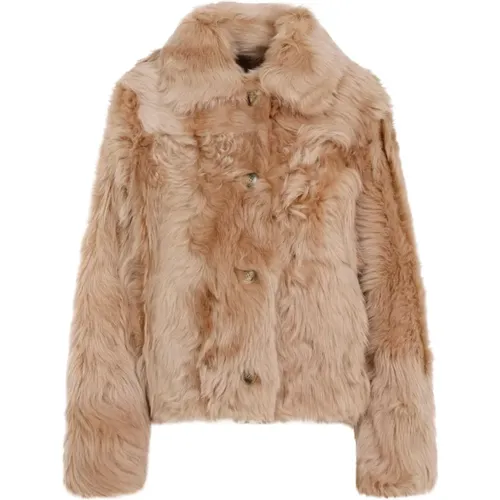 Faux Fur & Shearling Jackets, female, , Size: M Luxurious Faux Fur Shearling Jacket - Yves Salomon - Modalova