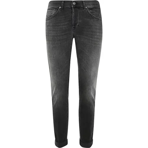 Schwarze Skinny Fit Low Waist Jeans , Herren, Größe: W40 - Dondup - Modalova