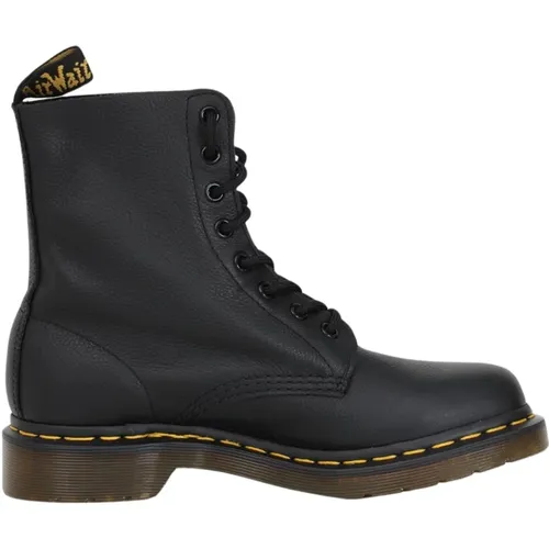 Schwarze Lederstiefeletten , Damen, Größe: 37 EU - Dr. Martens - Modalova