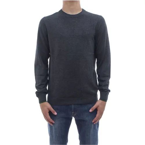 Grey Sweater with Double Rib for Men , male, Sizes: 3XL, M - Sun68 - Modalova